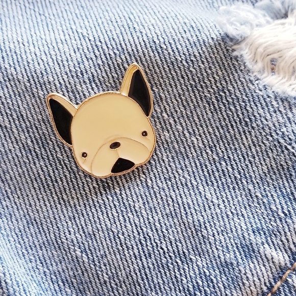 Jewelry - 5 for $25 White French Bulldog Enamel Pin